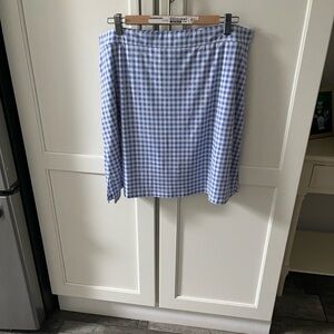 Susan Graver Blue and White gingham skort